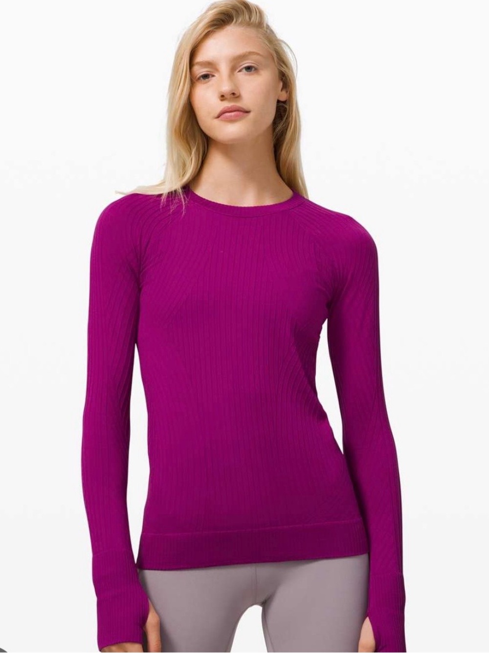 lululemon athletica Restless Pullover Long Sleeve Top - Magenta
